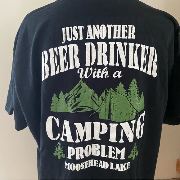 Moosehead Lake Maine Beer Camper T-shirt Unisex XL Greenville - Picture 2 of 6